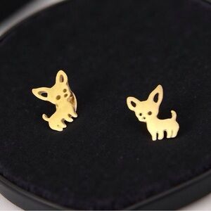 Boutique Chihuahua Earrings tiny. Bundle with an item over $15 and get for free